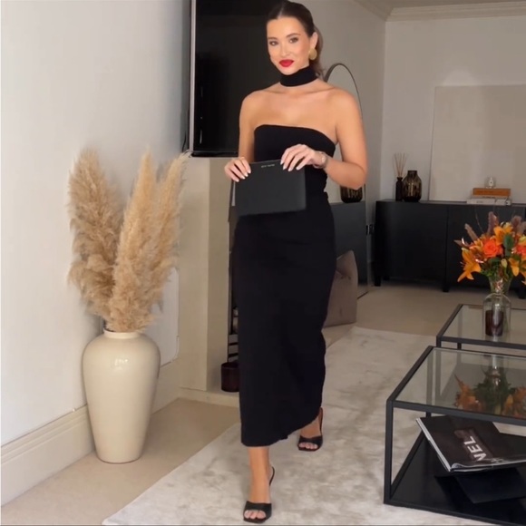 Zara Draped Dress With Choker - Picture 9 of 16